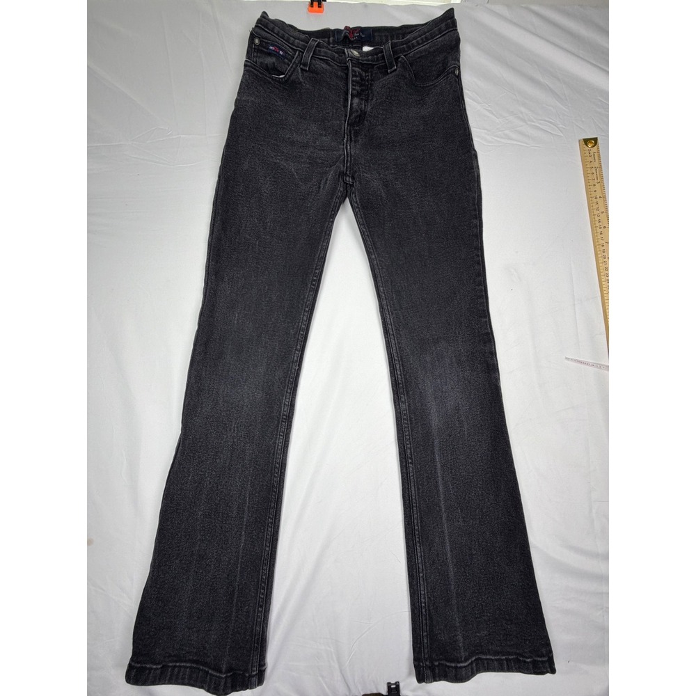C'est Toi Womens Bootcut Jeans Black Faded Denim Size 5-6 USA 90's Vintage